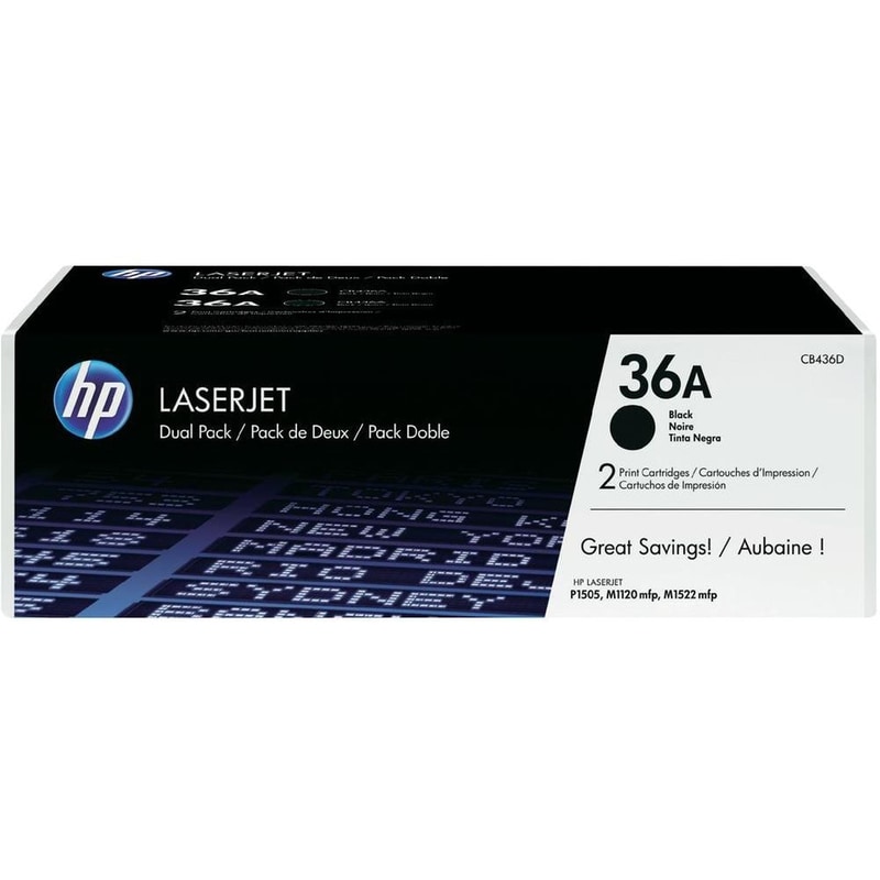 Toner HP 36A CB436AD Dual Pack - Black