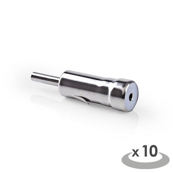 Nedis Caco004me Car Antenna Connector Car Antenna Male 10 Pieces Metal 233-0503 image 0