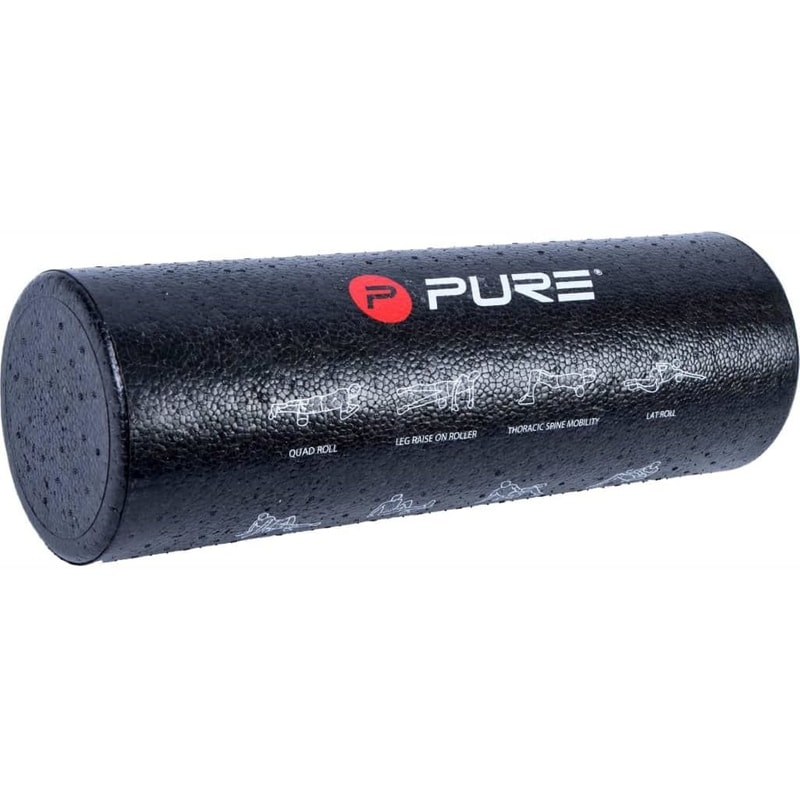 PURE2IMPROVE Foam Roller Μασάζ Pure2Improve από Αφρώδες Υλικό 45x15 cm - Μαύρο