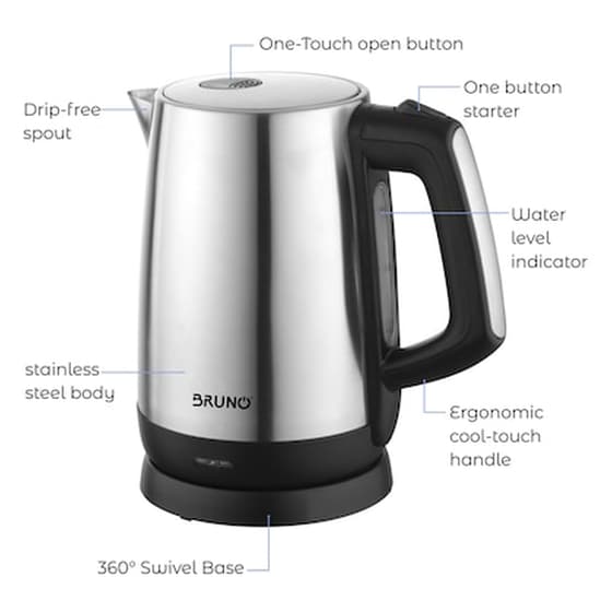 BRUNO BRN-0030 2200 W 1.7 L Inox Βραστήρας image 1