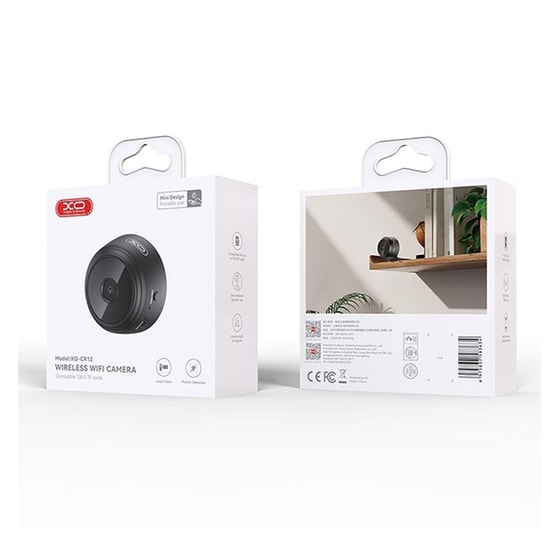 Ασύρματη IP Camera XO CR12 0.3MP με WiFi - Μαύρο image 3