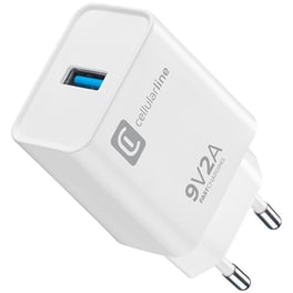 Φορτιστής Πρίζας Cellular Line Usb 3A 18W - Λευκό