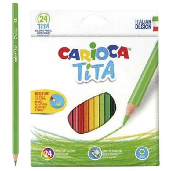 Ξυλομπογιές Carioca Tita Wood Free Pencil Box 24 Τεμάχια image 0