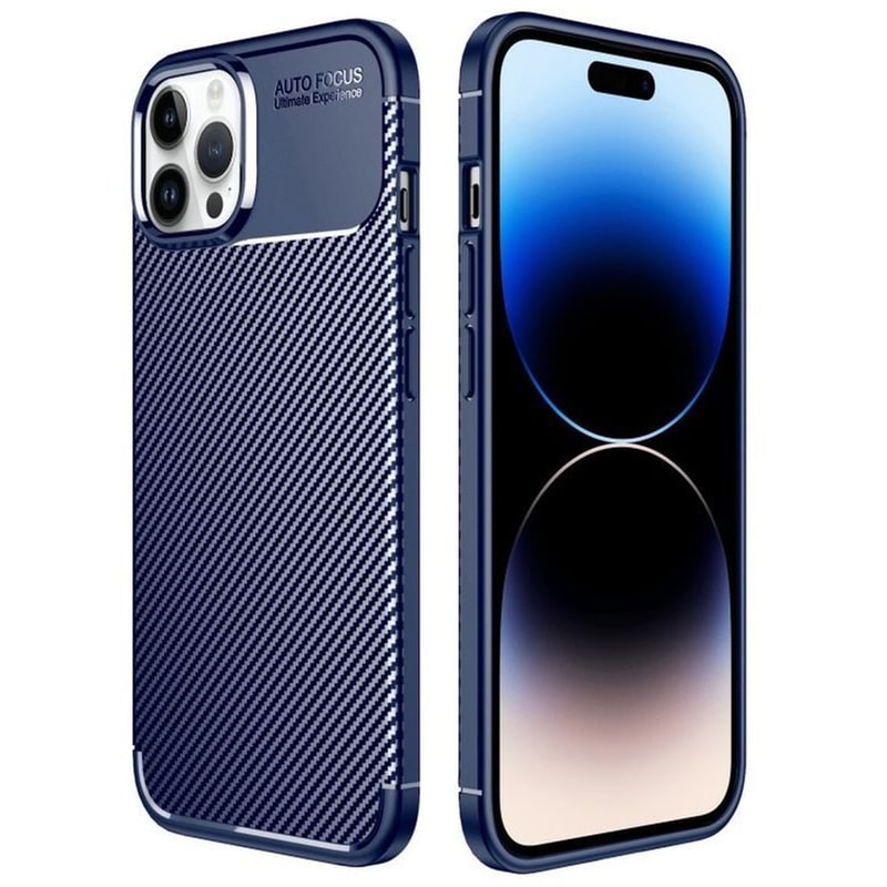 Θήκη Apple iPhone 14 Pro Max - Ancus AutoFocus Carbon Fiber - Blue