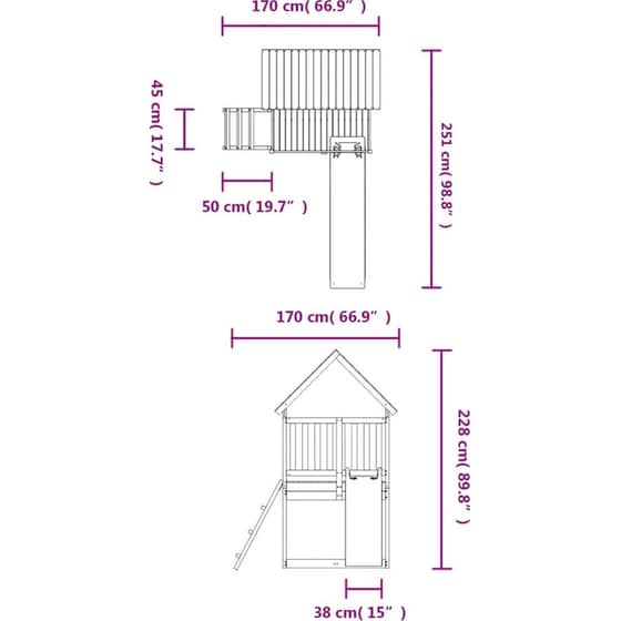 VidaXL Παιδική Χαρά Εξωτερικού Χώρου από Μασίφ Ξύλο Ψευδοτσούγκας image 8