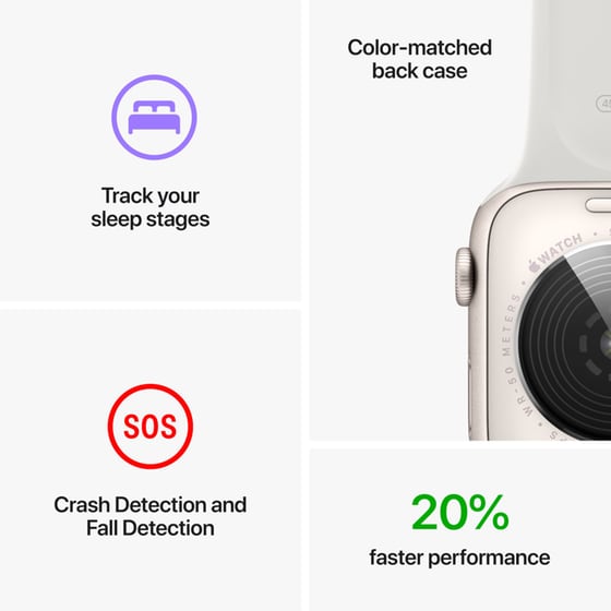 Apple Watch SE Silver Aluminium 44mm GPS - White Sport Band Regular image 6