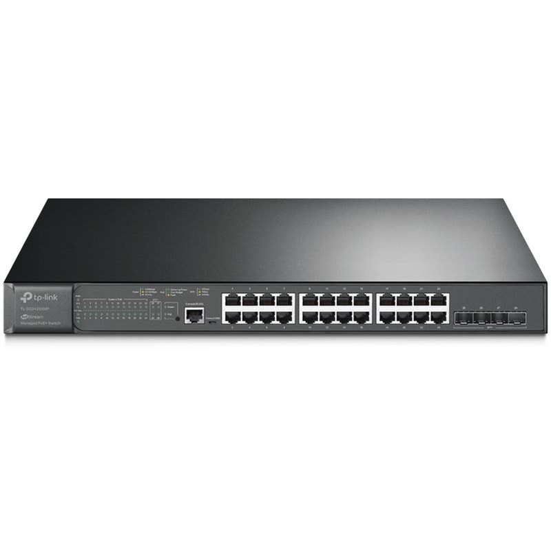 TP-Link TL-SG3428XMP Network Switch Managed L2/L2+/L3 Gigabit Ethernet (1000 Mbps) 24-Port PoE Support 1U TP-LINK