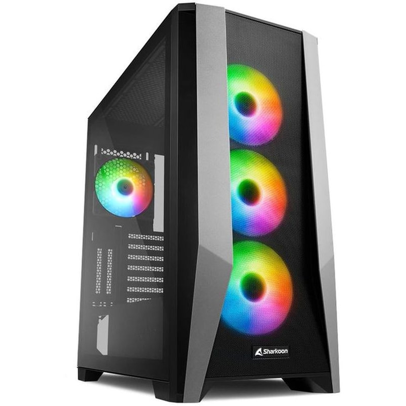 SHARKOON Κουτί Desktop Sharkoon TG7M RGB Midi Tower - Μαύρο