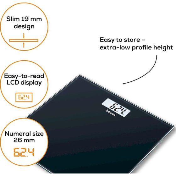Ψηφιακή Ζυγαριά Σώματος Beurer GS 10 Μαύρη image 1