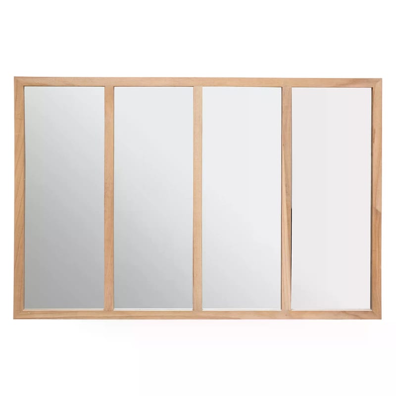 Διακοσμητικός Καθρέφτης Τοίχου Spitishop Ξύλινος 116x2.8x76 cm - Καφέ SPITISHOP