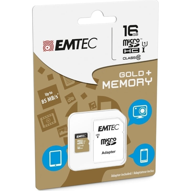 EMTEC Emtec microSD 16GB Class 10 με αντάπτορα