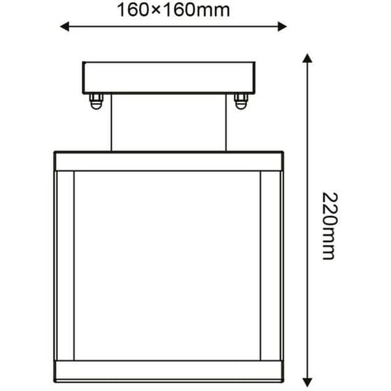 Φωτιστικό Οροφής Εξωτερικού Χώρου Aca 16x16x22 cm - Λευκό image 1