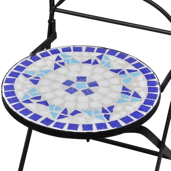 Καρέκλες Vidaxl Bistro Πτυσσόμενες Κεραμικές 2 Τεμ.  37x44x89cm - Μπλε/Λευκό image 5