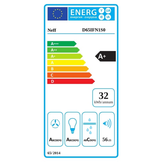 NEFF N 50 D65IFN1S0 60 cm Μαύρο Απορροφητήρας Καμινάδα Τζάκι image 7