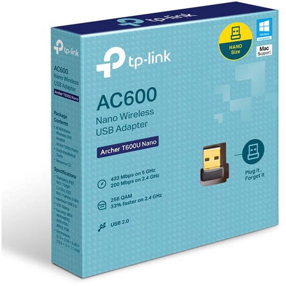 TP-Link Archer T600U Nano USB Αντάπτορας Δικτύου Ασύρματη Σύνδεση 600Mbps image 2