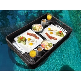 Δίσκος Πισίνας Floating Breakfast 100 x 60 cm Ορθογώνιος - Μαύρος