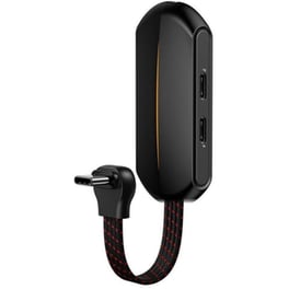 Baseus Gamo L49 Audio Adapter USB Type-C - 2x USB Type C + Mini Jack 3.5mm Για Φόρτιση Και Μουσική - Μαύρο