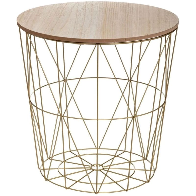 ARIA TRADE Τραπεζάκι Σαλονιού Aria Trade από Μέταλλο 41x40cm - Χρυσό