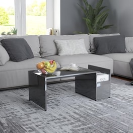 Τραπεζάκι Σαλονιού VidaXL από Μοριοσανίδα 90x45x35cm - Γκρι
