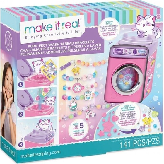 Make It Real The Purr-fect Wash N' Bead Σετ Βραχιολάκια - 141 Κομμάτια (1466) image 0