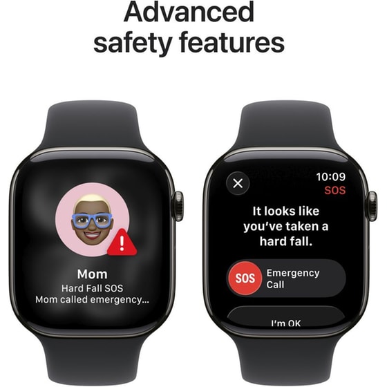 Apple Watch Series 11 GPS + Cellular 46mm Slate Titanium Case with Black Sport Band - S/M image 5