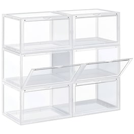 Παπουτσοθήκη - Stand Songmics Lsp06cw Από Πλαστικό 36x28x22 cm - Διάφανη
