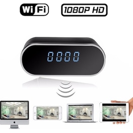 Ψηφιακό Ρολόι Επιτραπέζιο Hd Wifi 1080p - Μαύρο