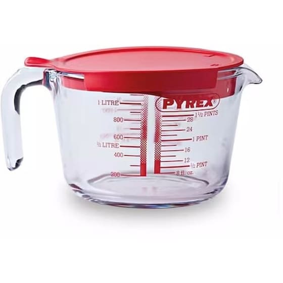 ΖΑΧ/ΚΗ PYREX ΚΑΝΑΤΑ ΜΕΤΡΗΤΗΣ 1L ΜΕ ΚΑΠΑΚ image 0