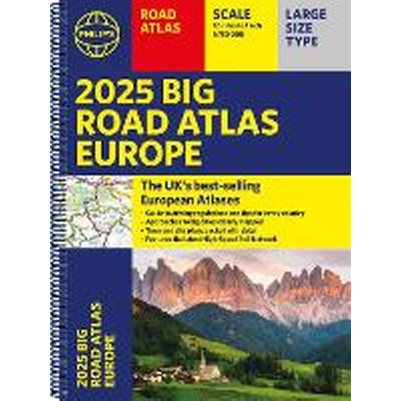 2025 Philips Big Road Atlas of Europe