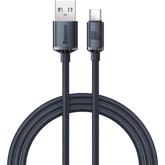 Καλώδιο δεδομένων Baseus Crystal Shine Series Usb to Usb-C 100W 1.2 m - Black image 0