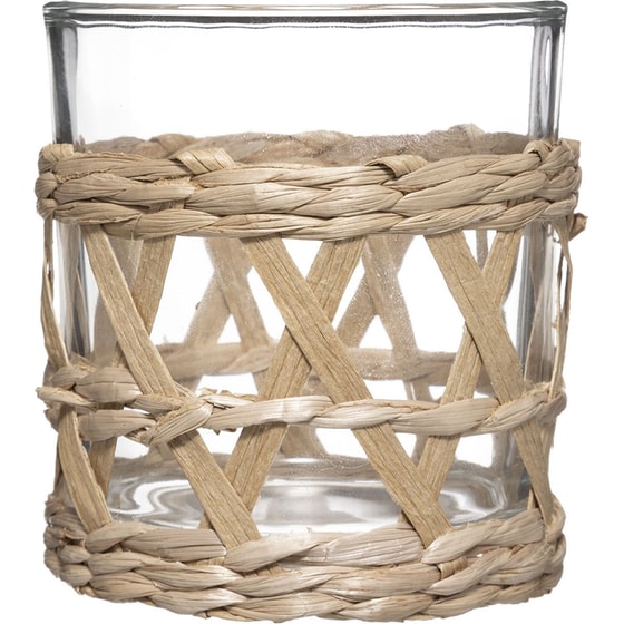 Κηροπήγιο Spitishop S-d Indonesie 154838 Γυάλινο 7.8x8 cm - Μπεζ/Διάφανο image 1