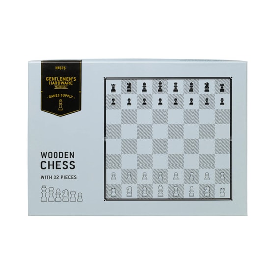 Gentlemen's Hardware Wooden Chess Set - (GEN675) image 0