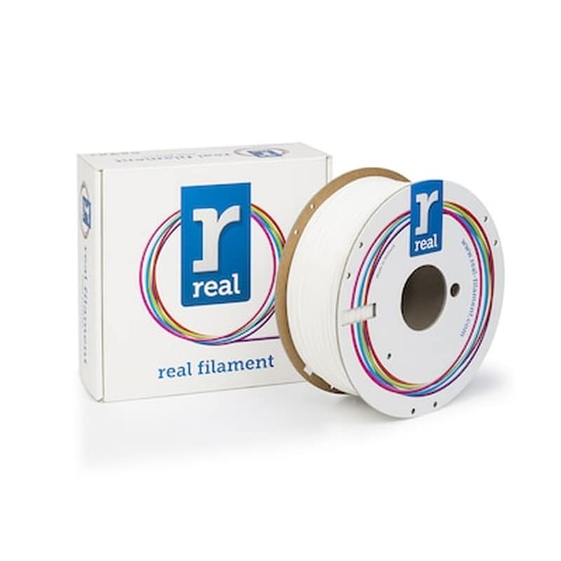 REAL FILAMENTS Real Pla 3d Printer Filament - White - Spool Of 1kg - 1.75mm (refplawhite1000mm175)