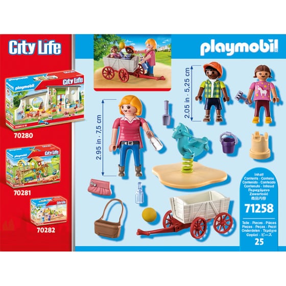 PLAYMOBIL® City Life Starter Pack Νηπιαγωγός με παιδάκια και καροτσάκι (71258) image 2