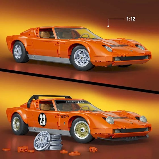 Αυτοκίνητο Mattel Hot Wheels Brick Shop: Elite Series - Lamborghini '71 Miura P400 SV image 2