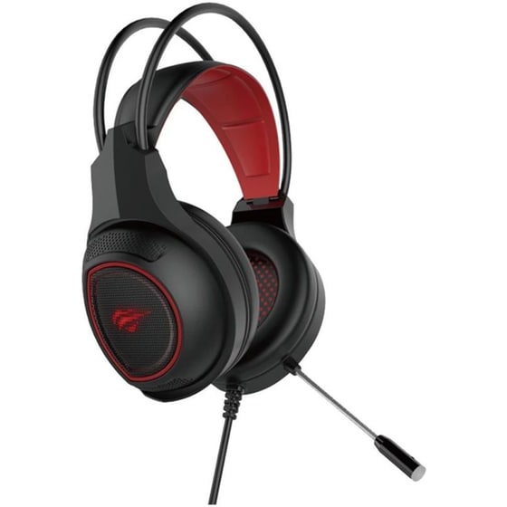Havit H2239D Gaming Ενσύρματα Ακουστικά 3.5mm/USB με LED Φωτισμό - Μαύρα/Κόκκινα image 1