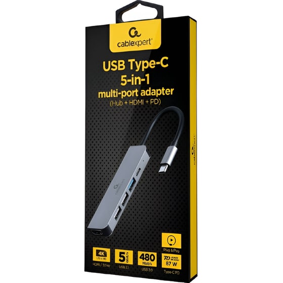Docking Station Cablexpert A-CM-COMBO5-03 5-Port USB 3.1 συμβατό με USB-C image 2
