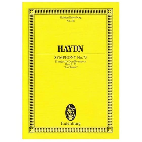 Βιβλίο Για Σύνολα Editions Eulenburg Haydn - Symphony Nr.73 In D Major ''la Chasse'' [pocket Score] image 0