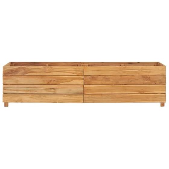 Vidaxl Ζαρντινιέρα 150x40x38 Εκ. Από Ανακυκλωμένο Ξύλο Teak Και Ατσάλι image 3