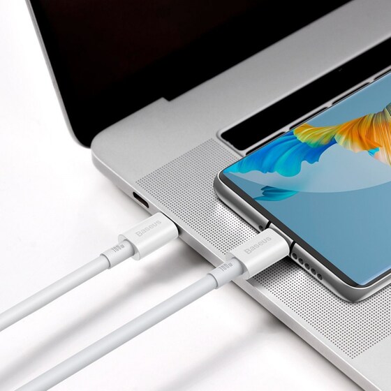 Καλώδιο δεδομένων Baseus Superior Series Usb-C To Usb-C 100W 1m - White image 7