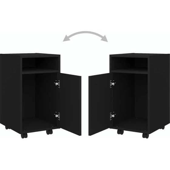 Ντουλάπι Γραφείου VidaXL από Μοριοσανίδα 33x38x60 cm - Μαύρο image 6