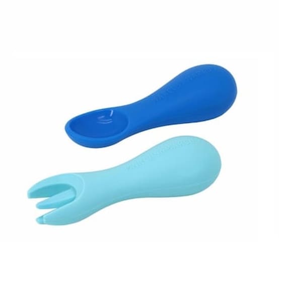 Marcus Και Marcus Εκπαιδευτικό Σετ Σιλικόνης Κουτάλι Και Πιρούνι Ιπποπόταμος image 0