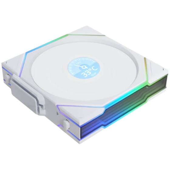 Case Fan Lian-Li Uni Fan TL Wireless LCD 120 Reverse 120mm RGB - Λευκό image 1