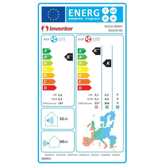 INVENTOR Neo 2 UVC09WF/UVC09 Κλιματιστικό Inverter 9.000 BTU A++/A+++ με Ιονιστή & WiFi image 5