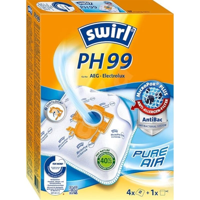 SWIRL SWIRL PH99 4 Τμχ Σακούλες Ηλεκτρικής Σκούπας