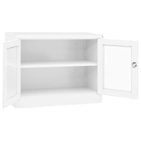 Ντουλάπι Γραφείου VidaXL από Ατσάλι 90x40x70 cm - Λευκό image 4