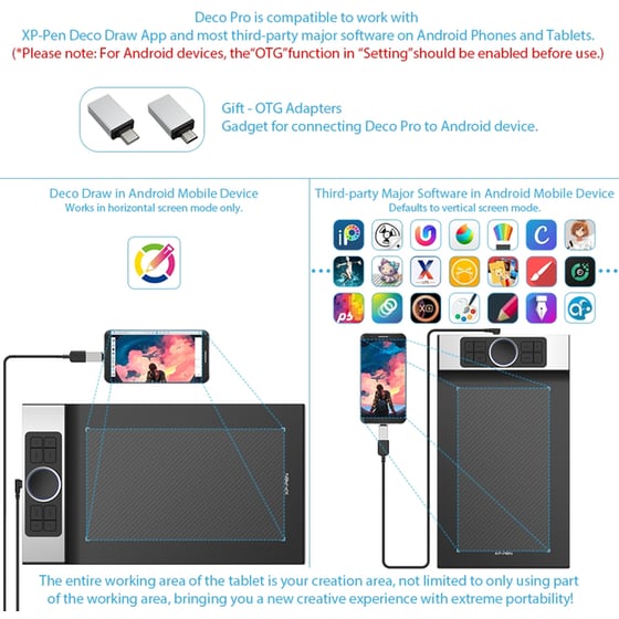 Γραφίδα & Ταμπλέτα XP-Pen Deco Pro S - Μαύρο image 5