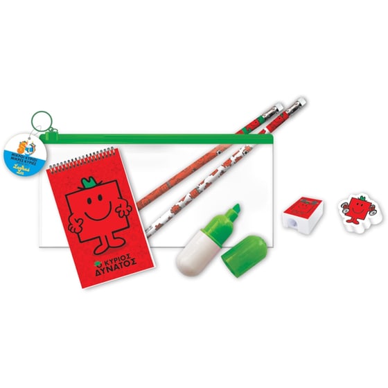 Κασετίνα Τριγωνική Γεμάτη Μικροί&nbsp;Κύριοι&nbsp;Μικρές&nbsp;Κυρίες&nbsp;Σχολικό&nbsp;Σετ&nbsp;- Ο&nbsp;Κύριος&nbsp;Δυνατός Μονή Διάφανη image 0