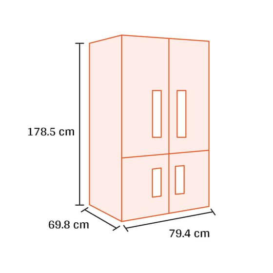 HISENSE RQ5P470SMIE Total No Frost 460 Lt Ασημί Ψυγείο Ντουλάπα image 1