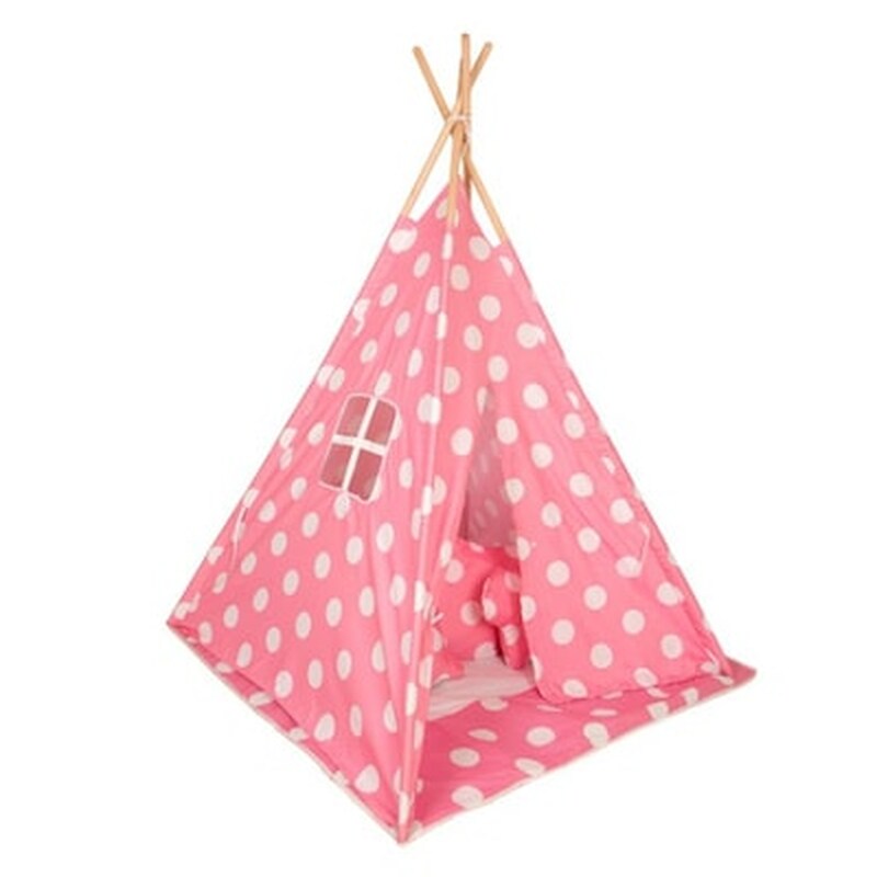 Ινδιάνικη Σκηνή Teepee Pink Dots – Baby Adventure